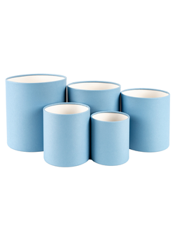 Набор коробок 5в1 "Тубус без крышки" 18*18, 16*16, 14*14, 12*12, 10*10см Каролина Блю К002/19