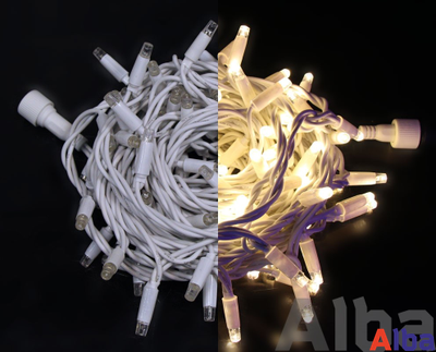 Гирлянда-нить 10 м, 220В, ТЕПЛЫЙ БЕЛЫЙ, IP 65, резина, статика