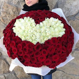 Букет из 201 розы "Rose heart"