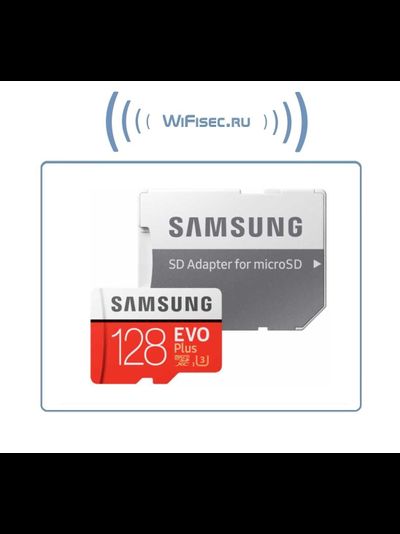 Карта памяти microSDXC UHS-I U3 SAMSUNG EVO PLUS 128 ГБ, 100 МБс, Class 10, MB-MC128HARU, + переходник SD