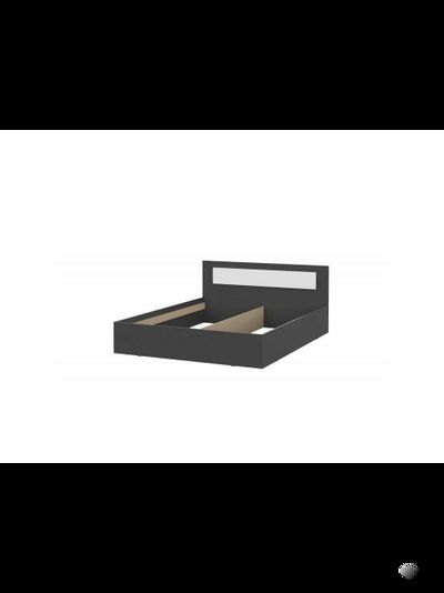 Дольче Кровать двойная 1,6*2,0 Графит/Белый (без основания)