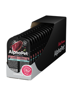 AlphaPet (АльфаПет) Superpremium влажный корм (пауч) для кошек с чувствительным пищеварением утка и клюква в соусе, 80 г