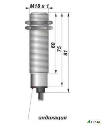 Индуктивный датчик с аналоговым выходом ИДА09-I-PNP резьба M18x1