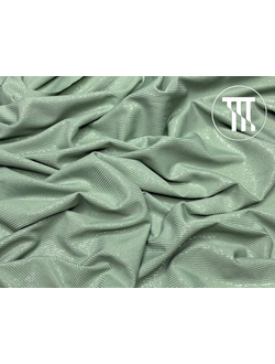 Трикотаж в рубчик "Блеск", цв. Дымчатый зеленый