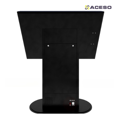 Терминал информационный «Tactile-VERT-1(43)D», тактильно-сенсорный, со стандартным ПО, с кнопкой вызова помощи и станцией для подзарядки, с индукционной системой, М5