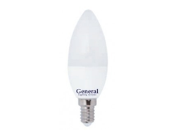 Лампа светодиодная General свеча C37 E14 12W 6500K 6K 35х105 пластик/алюм GLDEN-CF-12-230-E14-6500 649929