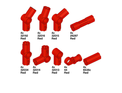 !АНАЛОГ! Special Elements for Structures Set /  Angle connectors Red, RED (SPEC6)