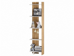 СТЕЛЛАЖ БЕЙСИК 2 (крафт, белый), 434*1403*250