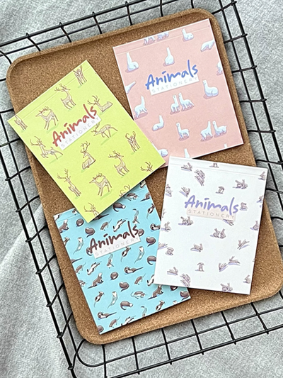 Блокнот МИЛЫЕ ЖИВОТНЫЕ для заметок в точку 4 шт., А6, 40 листов