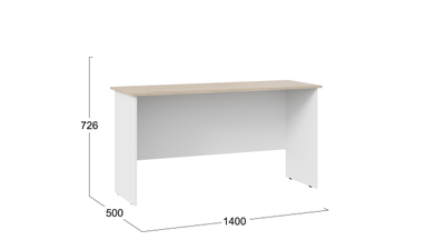 Стол письменный тип 14 Дуб Сонома/Белый Ясень 1400