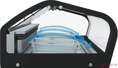 Витрина для мороженого Carboma I60 VL 0,8-1 JOY красная