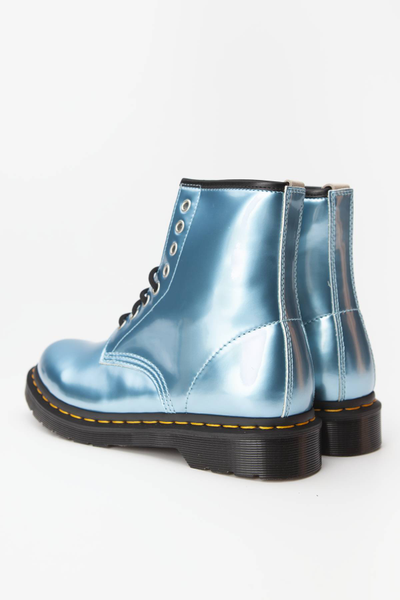 Ботинки Dr. Martens 1460 Vegan Blue Pony Goldmix голубые женские