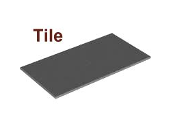 Tile 8 x 16 with Bottom Tubes, Dark Bluish Gray (90498 / 4596898)