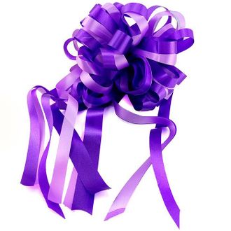 Подарочный Бант-шар Пастель "Комбо" Фиолетовый с нежно-розовым, 11 см /d-38,5 см
