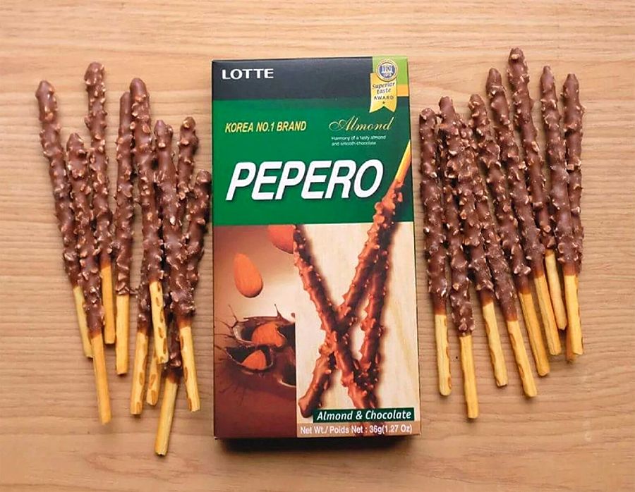 СОЛОМКА В ШОКОЛАДНОЙ ГЛАЗУРИ PEPERO тм Lotte в ассортименте