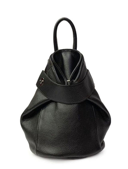 (АРТИКУЛ: 9801/1/52) ЖЕНСКИЙ РЮКЗАК, НЕБОЛЬШОЙ, НАТУРАЛЬНАЯ КОЖА, ЧЕРНЫЙ