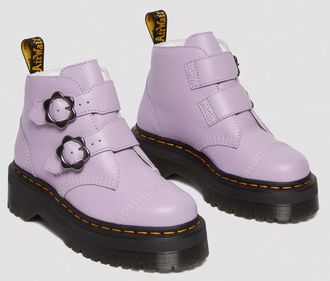 Dr. Martens Devon Flower Buckle Leather Lilac