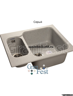 Керамическая мойка Granfest Гранфест STANDART GF-S615K реверсивная 2 секционная мойка