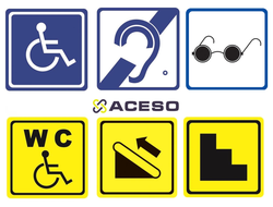 Тактильные пиктограммы знаки доступности для инвалидов купить