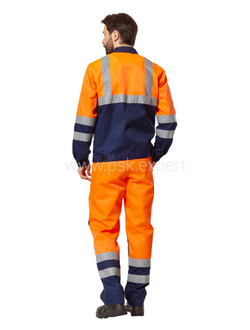 Костюм СПЕКТР СИГНАЛ с п/к, синий/оранжевый