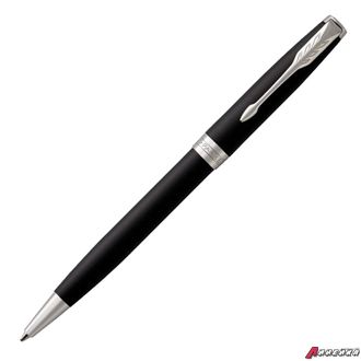 Ручка шариковая PARKER «Sonnet Core Matt Black CT», корпус черный матовый лак, палладиевые детали, черная. 142355