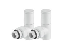 Набор дизайн-вентилей Royal Thermo PIANO, угловой (белый) 1/2"