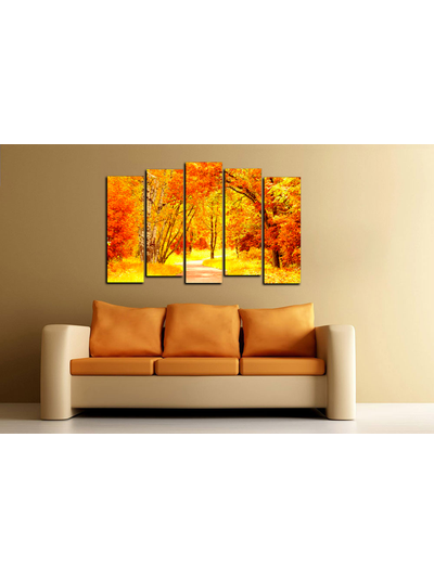 Модульная картина "Желтая осень"