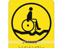 Г-14 Пиктограмма с дублированием информации по системе Брайля. Осторожно! Неровная дорога, полноцвет