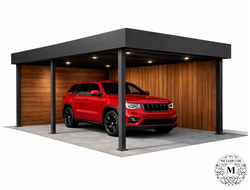 Навес с плоской крышей Метадекор