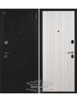 ГРАФИТ 75/ 105 мм. ДВУХКОНТУРНАЯ. ЧЕРНЫЙ БУКЛЕ/ САНДАЛ БЕЛЫЙ