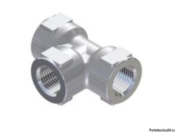 Тройник Т-образный г 1/2"; г 1/2"; г 1/2" нерж. 600 бар.