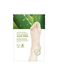 Увлажняющая маска для ног Nature Republic Real Squeeze Aloe Vera Moisture Foot Mask, с экстрактом алоэ, 16 мл.