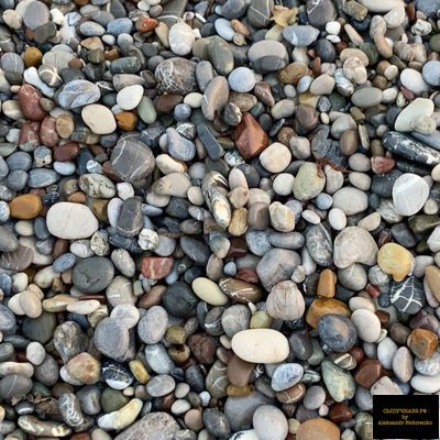 натуральная цветная галька