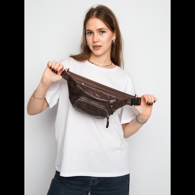 Кожаная поясная сумка Scarlino brown (арт. 7018-04)