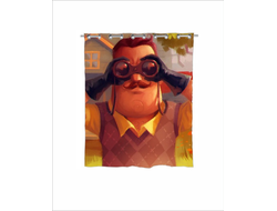 Штора в ванную Привет Сосед/ Hello Neighbor №7