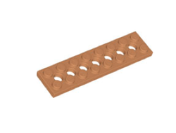 Technic, Plate 2 x 8 with 7 Holes, Medium Nougat (3738 / 6363803)
