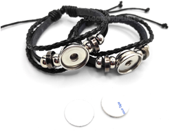 Браслет кожаный с пластиной для сублимации