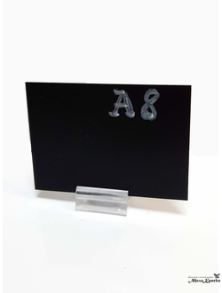 Черная табличка-ценник формата А8