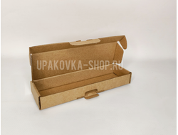 Коробка с откидной крышкой 194*58*25 мм БУРЫЙ