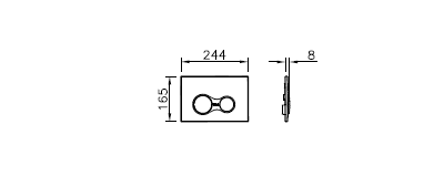 VitrA Панель системы смыва, цвет глянцевый хром, для инсталляций, 740-0480