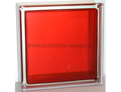 Стеклоблок Vitrablok окрашенный внутри гладкий рубиновый