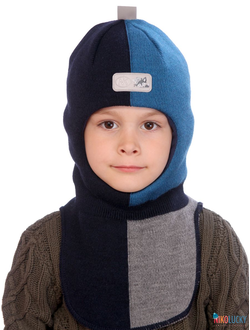 Шапка-шлем  21101-03, цвет темно-синий,синий р. 48-50