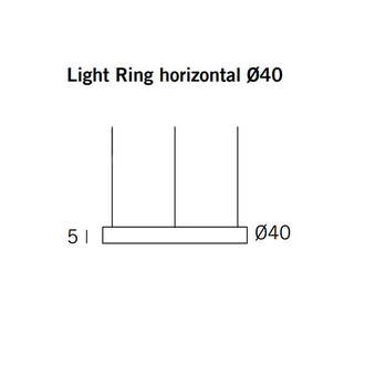 Henge Light Ring Horizontal D40 Copper