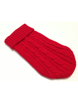 Свитер для собаки Косичка красный