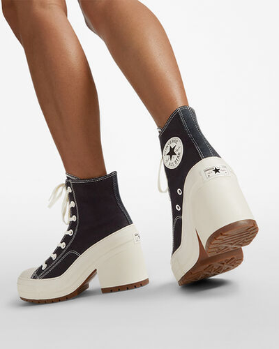 Converse high top heel sneakers