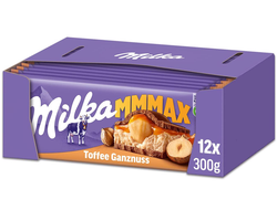 Шоколад Milka Toffee Ganznuss 300гр (12 шт)