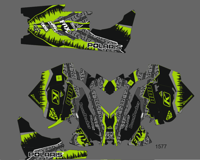 Наклейки на снегоход  Polaris Axys 2016 2017 2018 2019 #1577