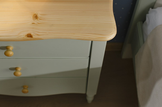 Комод-тумба Айно 11 узкий на высоких ножках из массива сосны с ящиками 69 х 41 х 91 см