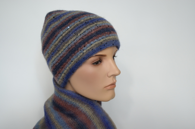 Разноцветная синяя шапка Vizio Италия 8013 CY фото