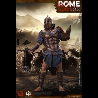 Римский гладиатор скисор (арбелас) в золотой броне - Коллекционная ФИГУРКА 1/6 Imperial Army Hunting Ground Fighter SCISSOR Gold Edition (HH18035) - HHMODEL &amp; HAOYUTOYS